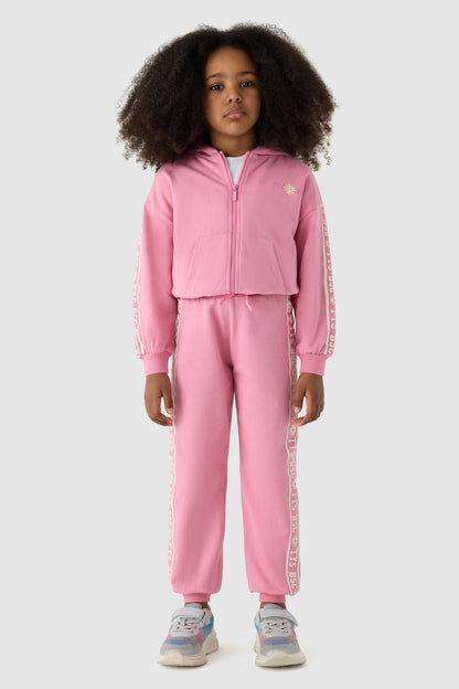 Girl Pink Tracksuit Set