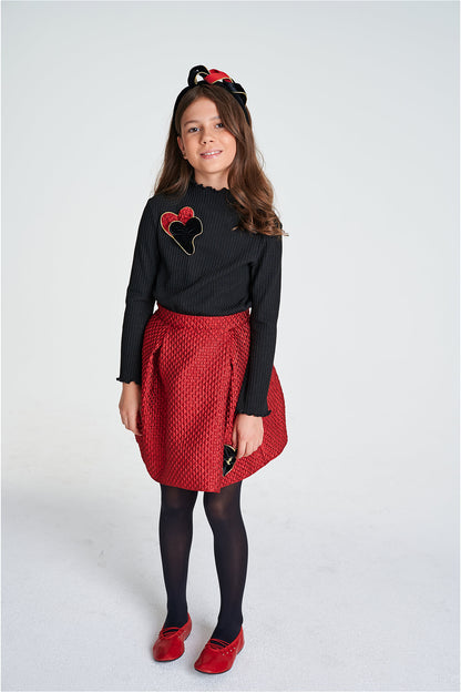 Girl Red Skirt