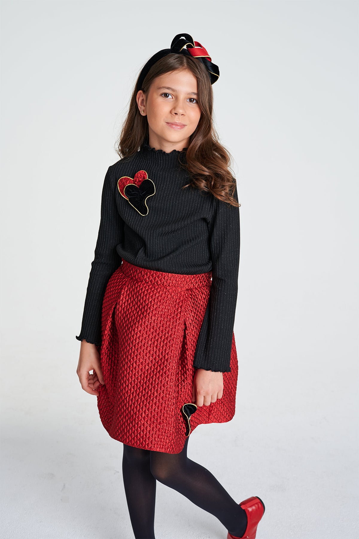 Girl Red Skirt