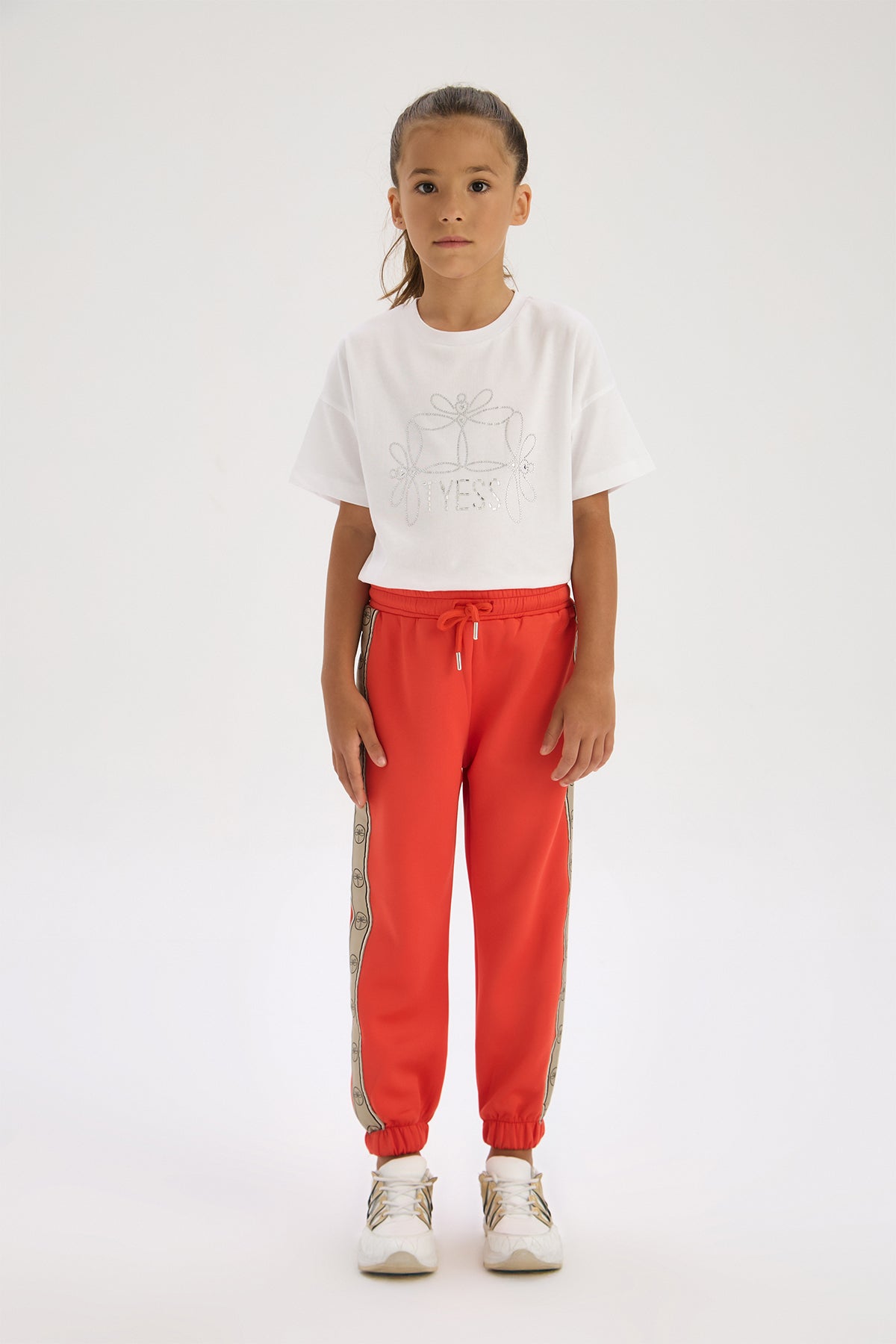 Girl Red Tracksuit Bottom