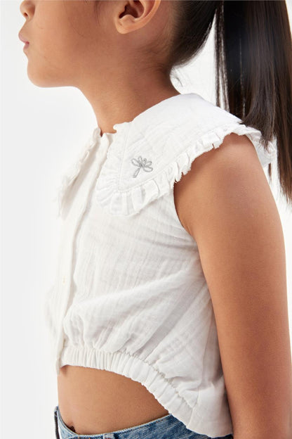 Girl White Blouse - BgStore
