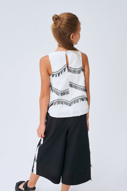 Girl White Blouse