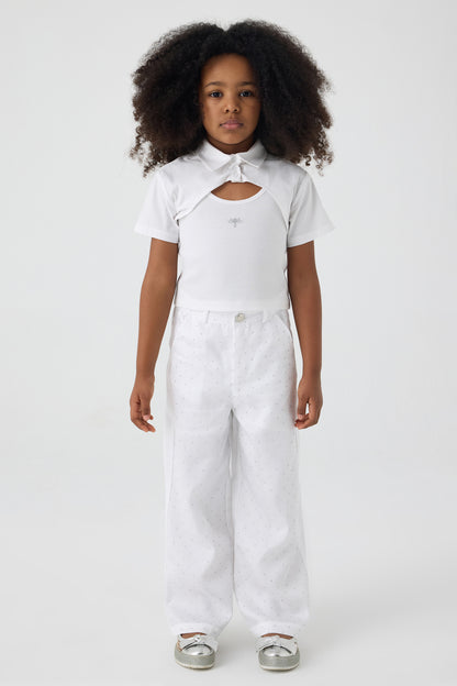 Girl White Blouse
