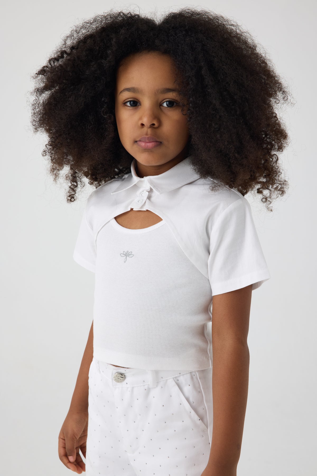 Girl White Blouse