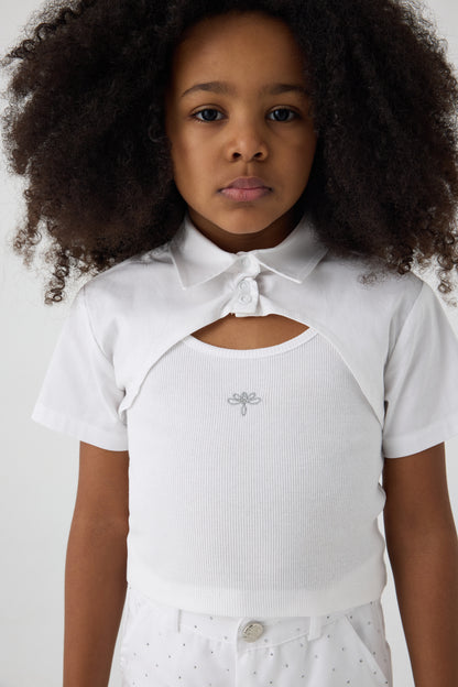 Girl White Blouse