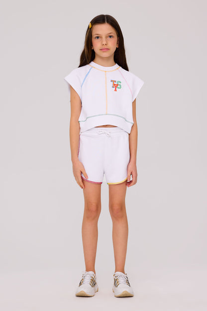 Girl White Shorts