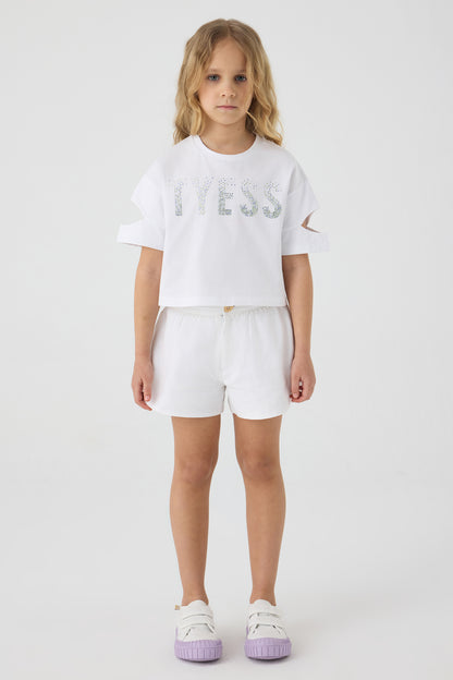 Girl White Shorts