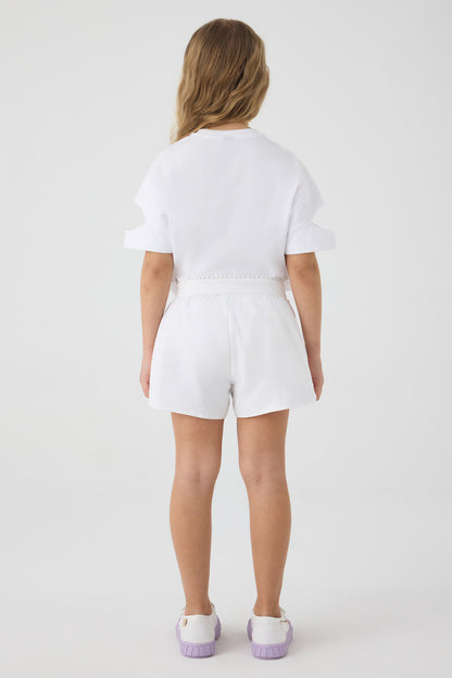 Girl White Shorts