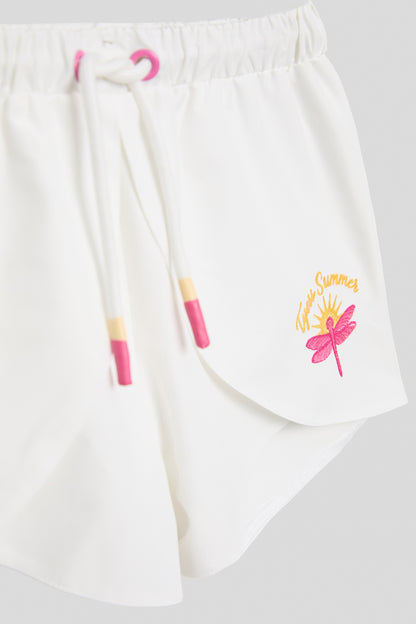 Girl White Shorts