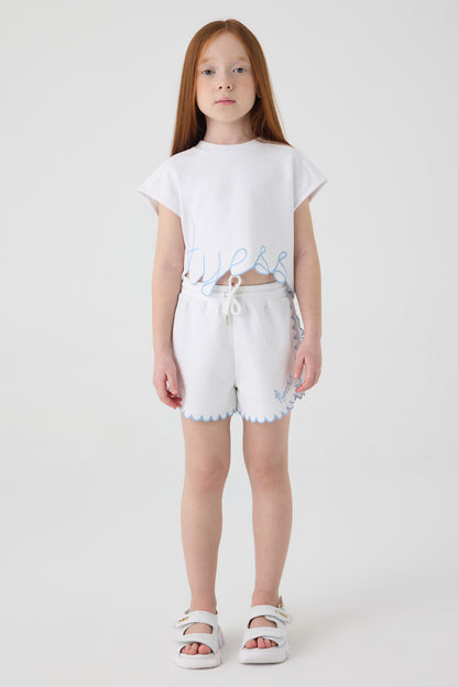 Girl White Shorts