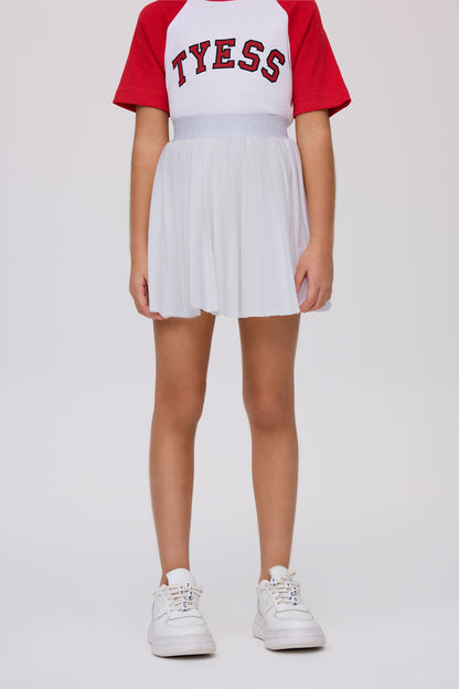 Girl White Skirt