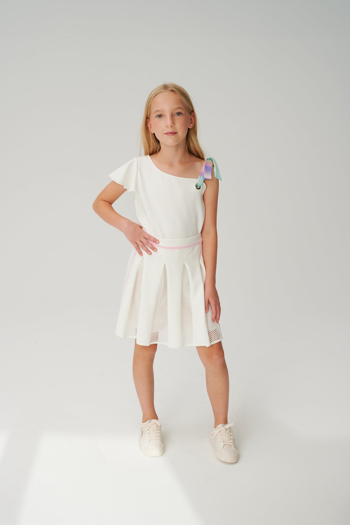 Girl White Skirt