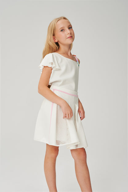 Girl White Skirt