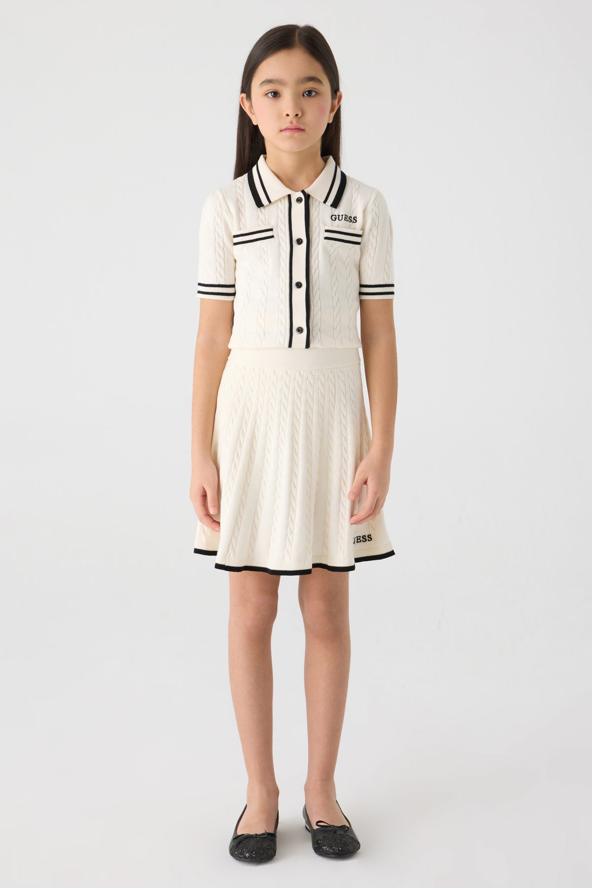 Girl White Skirt