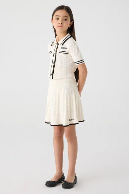 Girl White Skirt