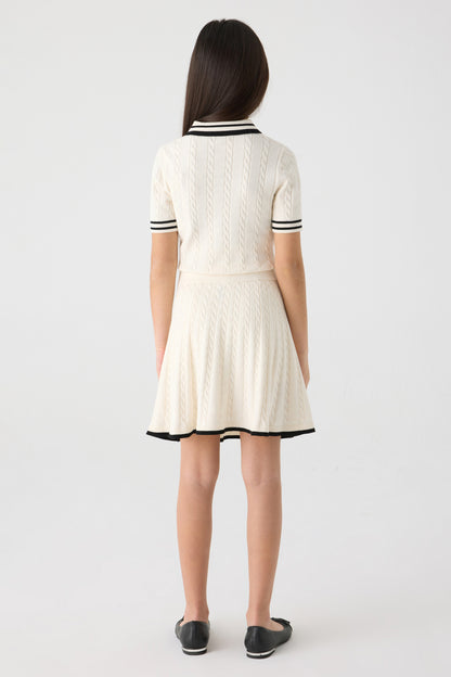 Girl White Skirt