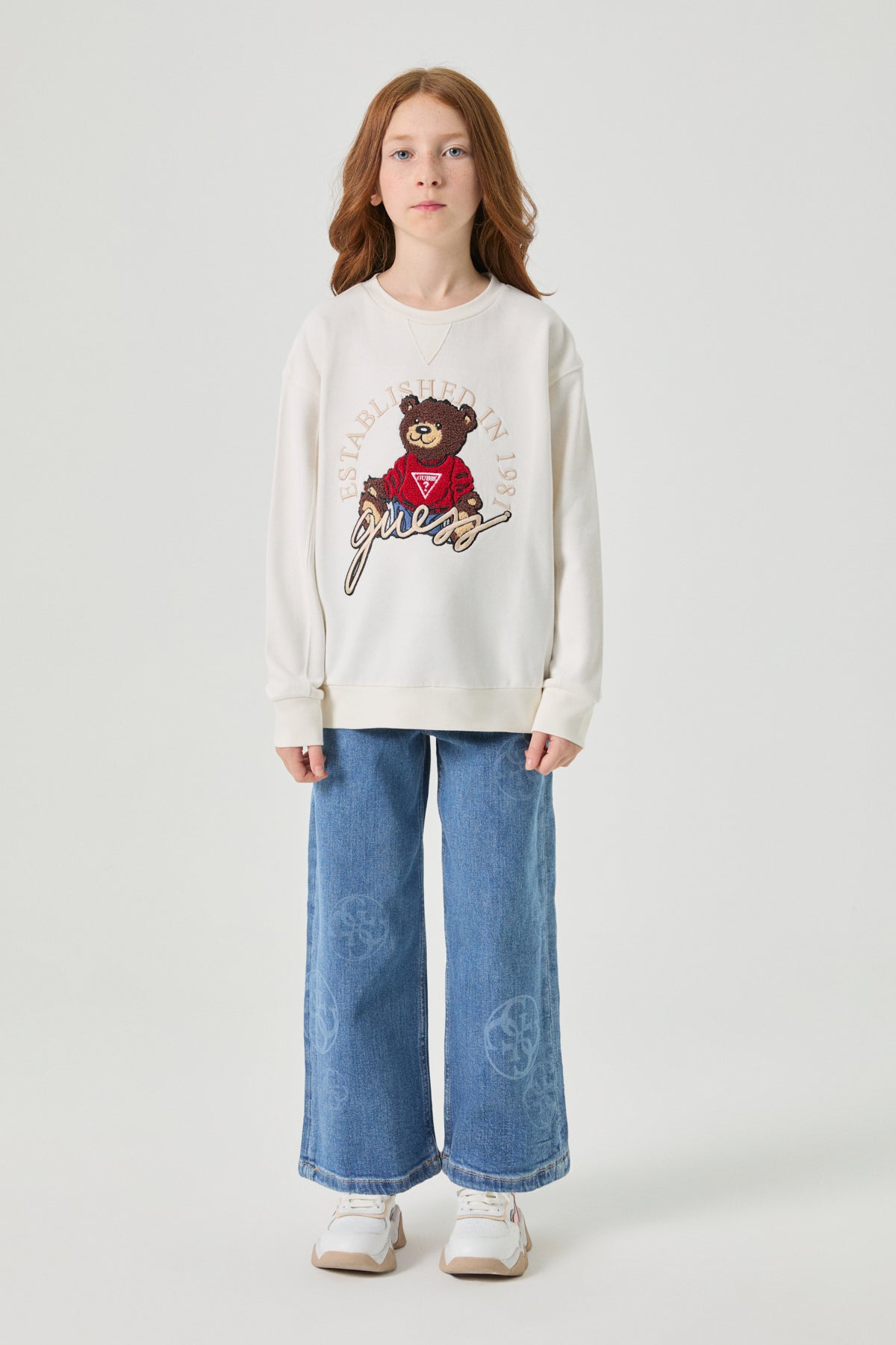 Girl White Sweatshirt
