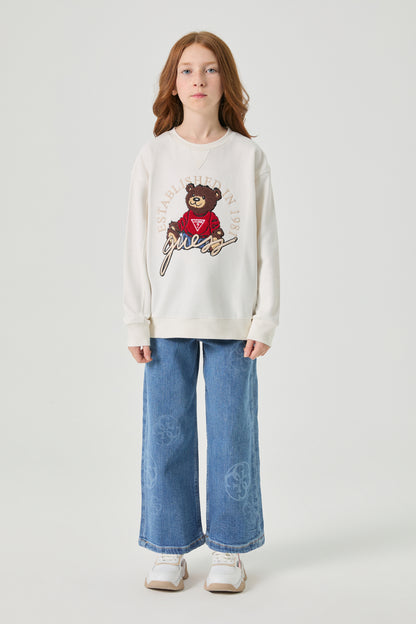 Girl White Sweatshirt