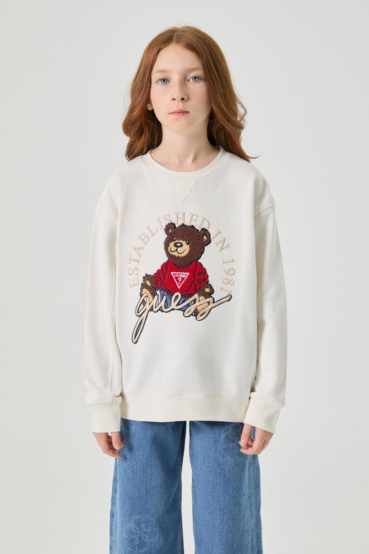 Girl White Sweatshirt