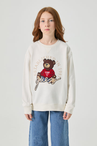 Girl White Sweatshirt