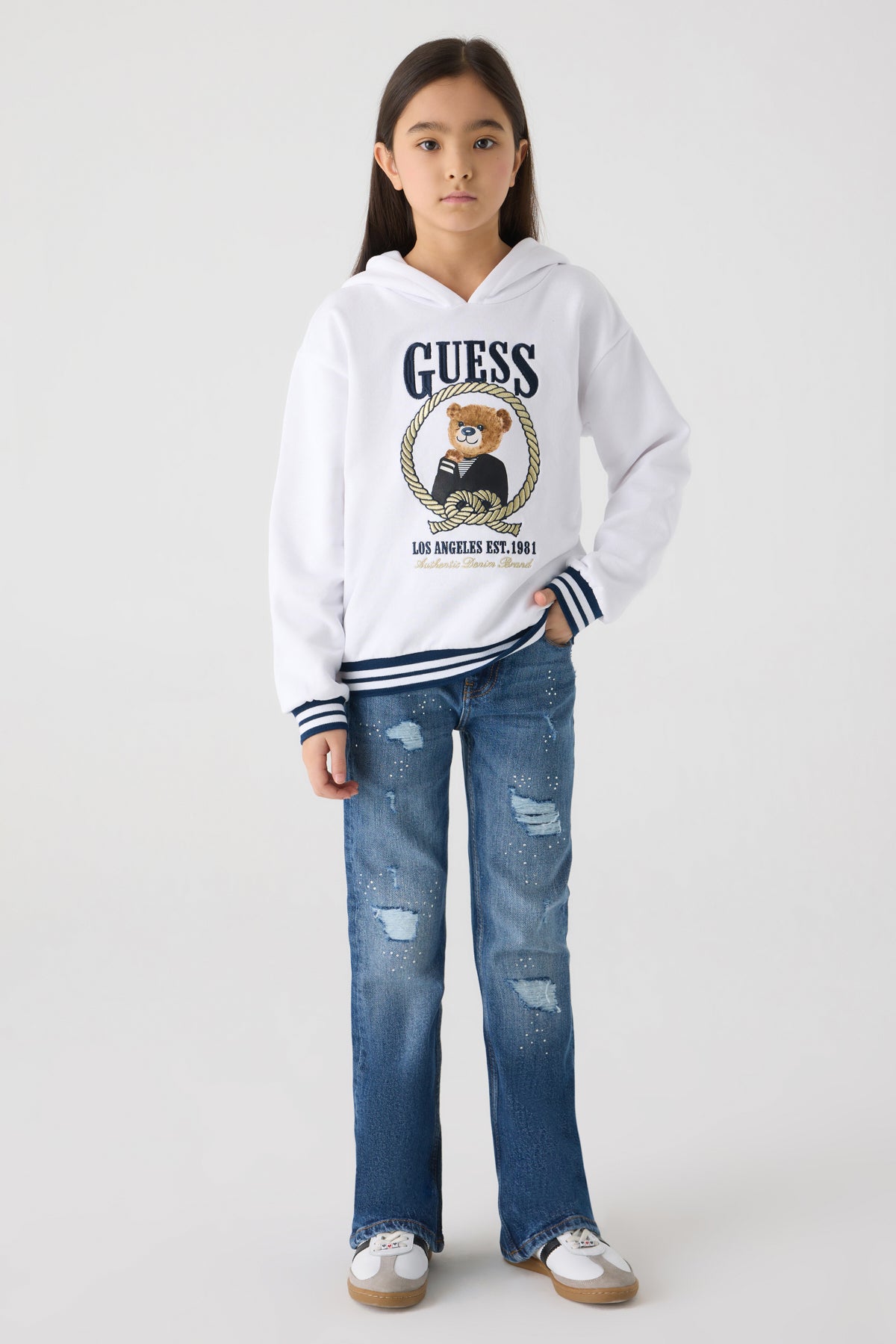 Girl White Sweatshirt