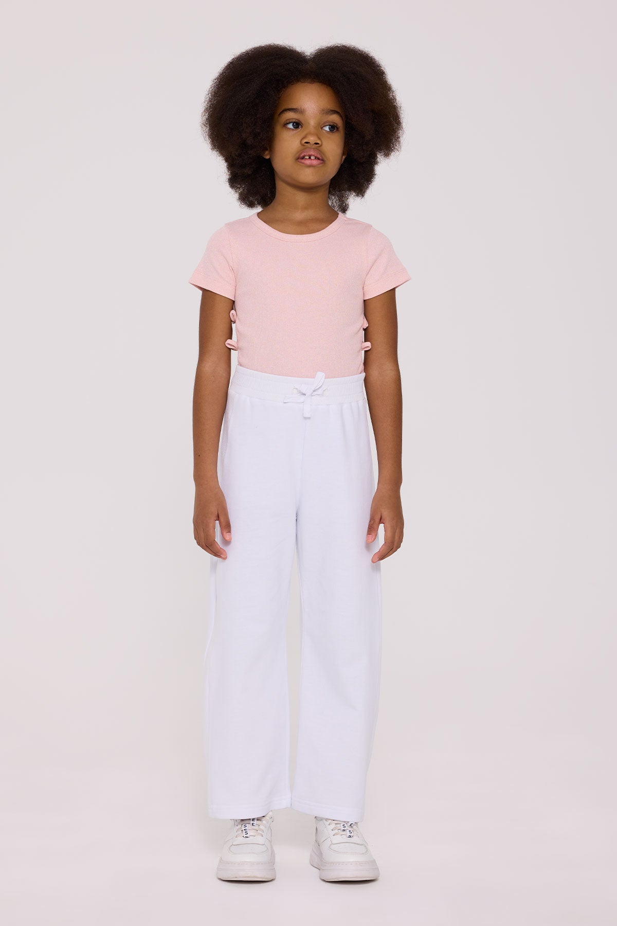 Girl White Tracksuit Bottom