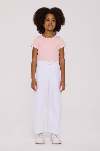Girl White Tracksuit Bottom