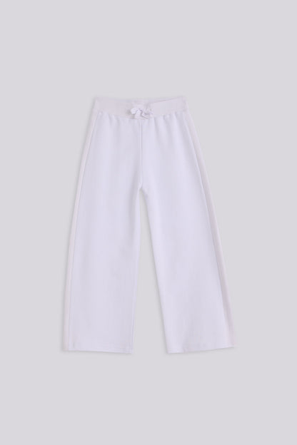 Girl White Tracksuit Bottom