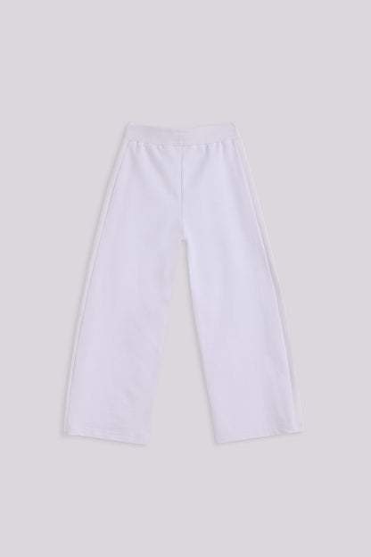 Girl White Tracksuit Bottom