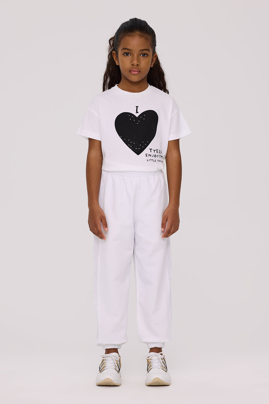 Girl White Tracksuit Bottom