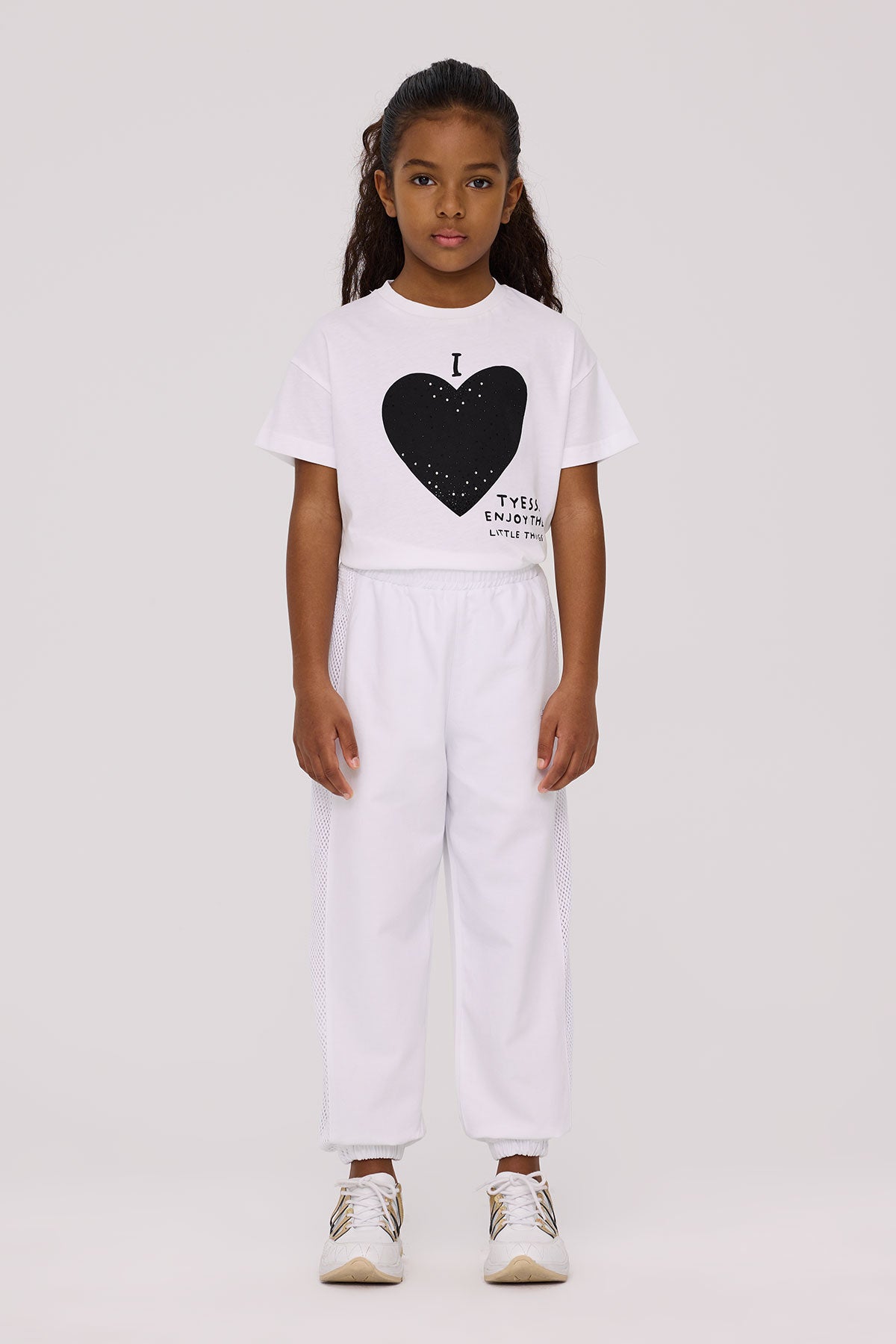 Girl White Tracksuit Bottom