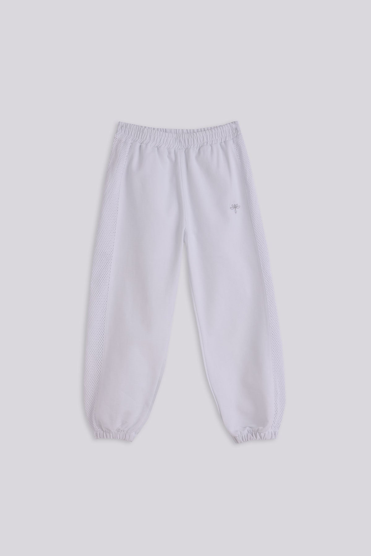 Girl White Tracksuit Bottom