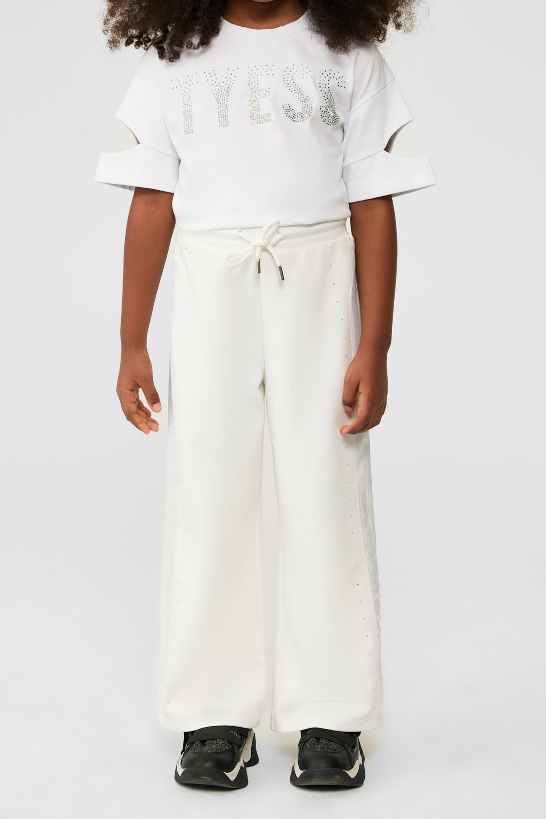 Girl White Tracksuit Bottom