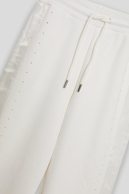 Girl White Tracksuit Bottom