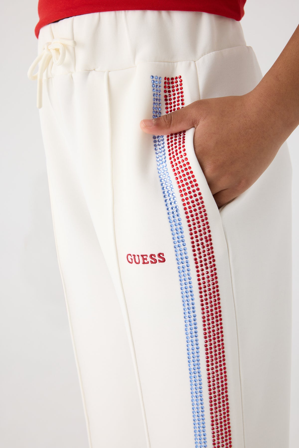 Girl White Tracksuit Bottom