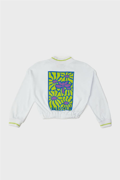 Girl White Tracksuit Top - BgStore