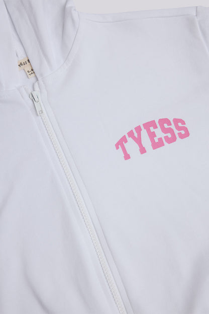 Girl White Tracksuit Top