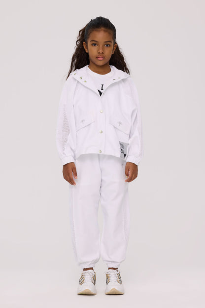 Girl White Tracksuit Top