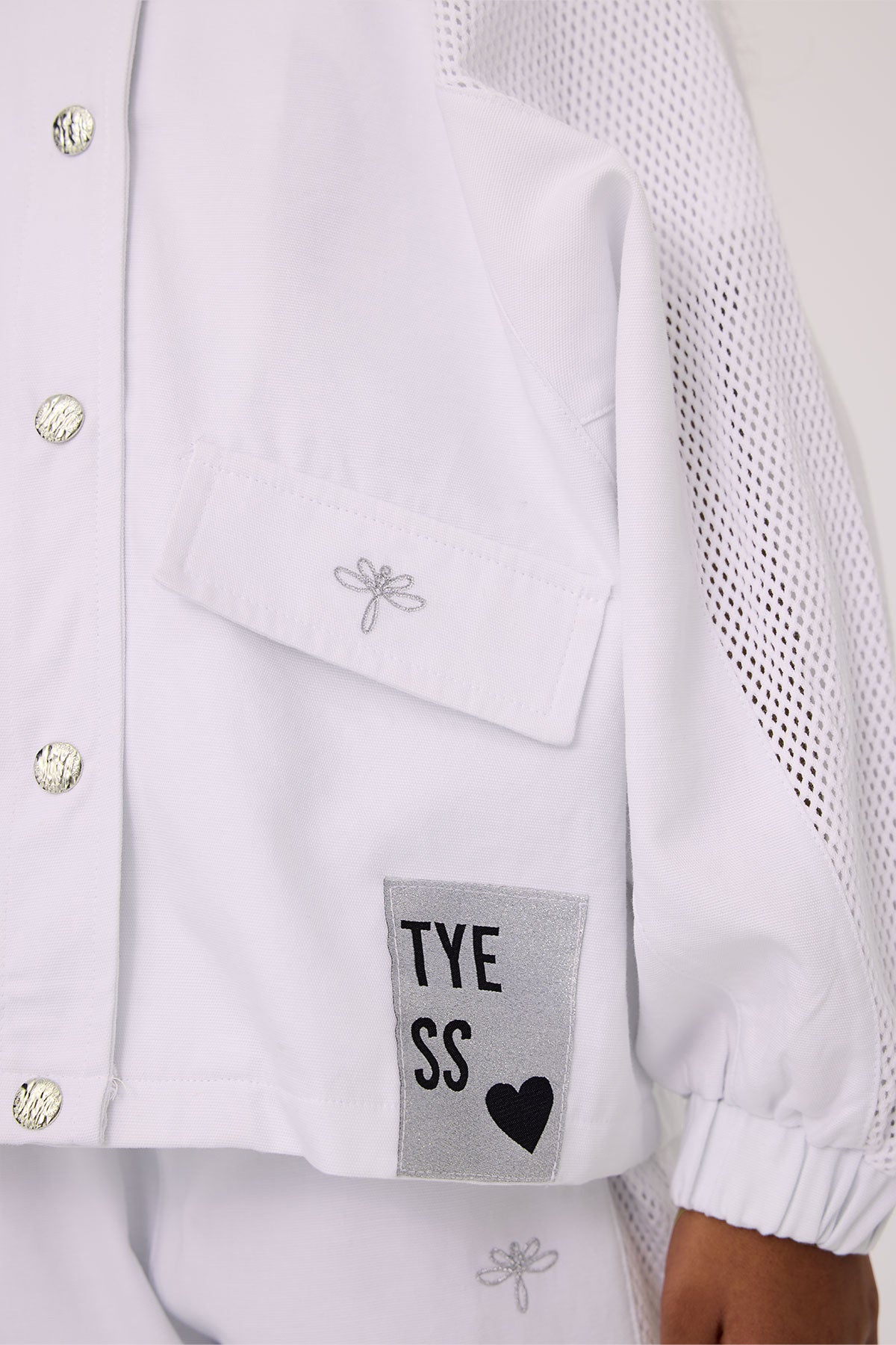 Girl White Tracksuit Top