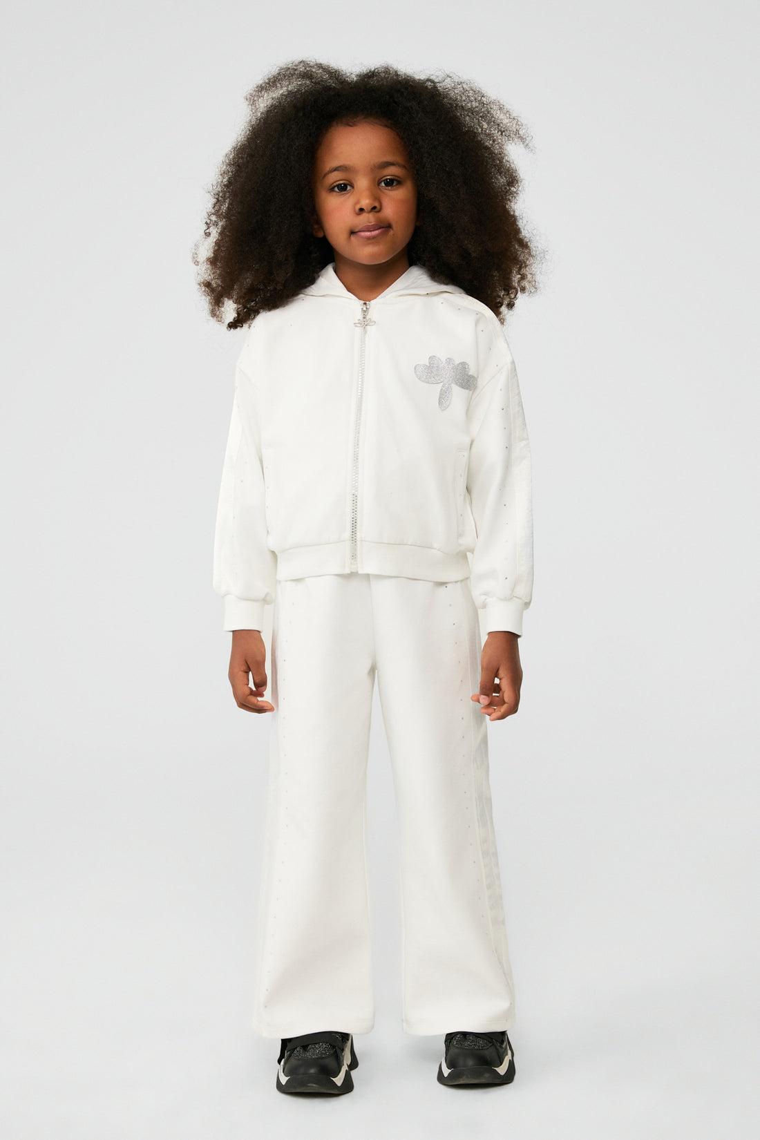Girl White Tracksuit Top