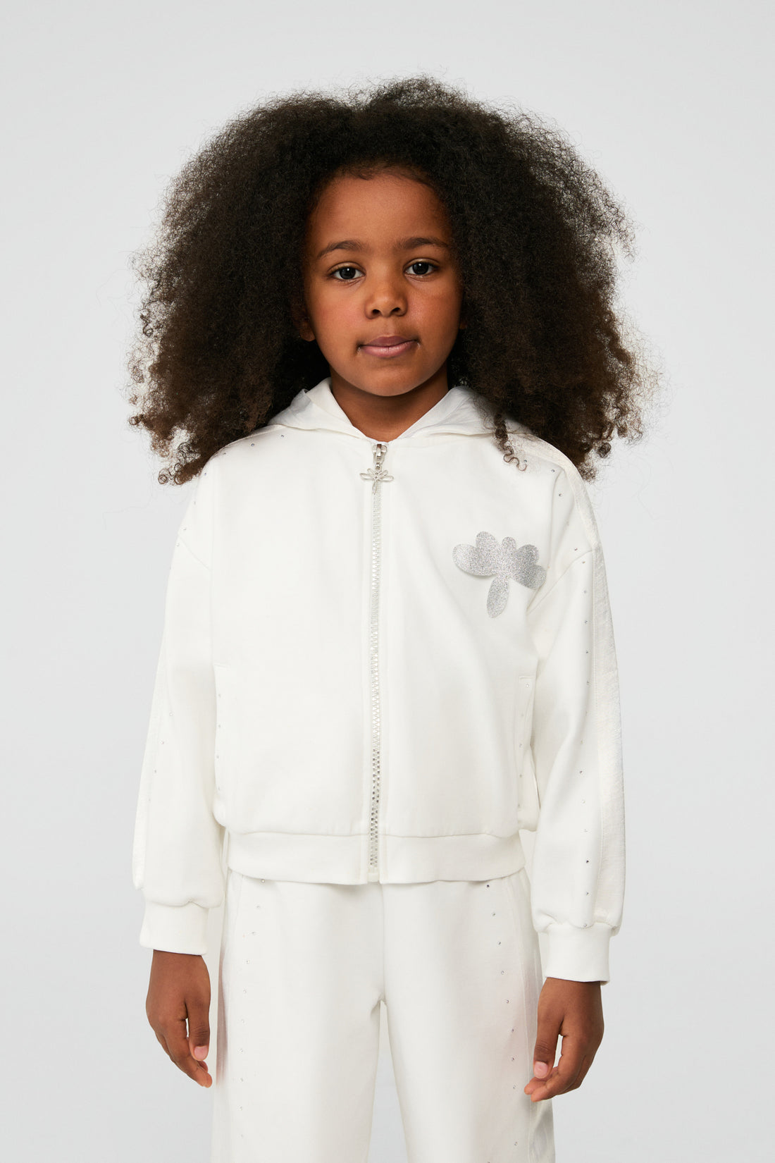 Girl White Tracksuit Top