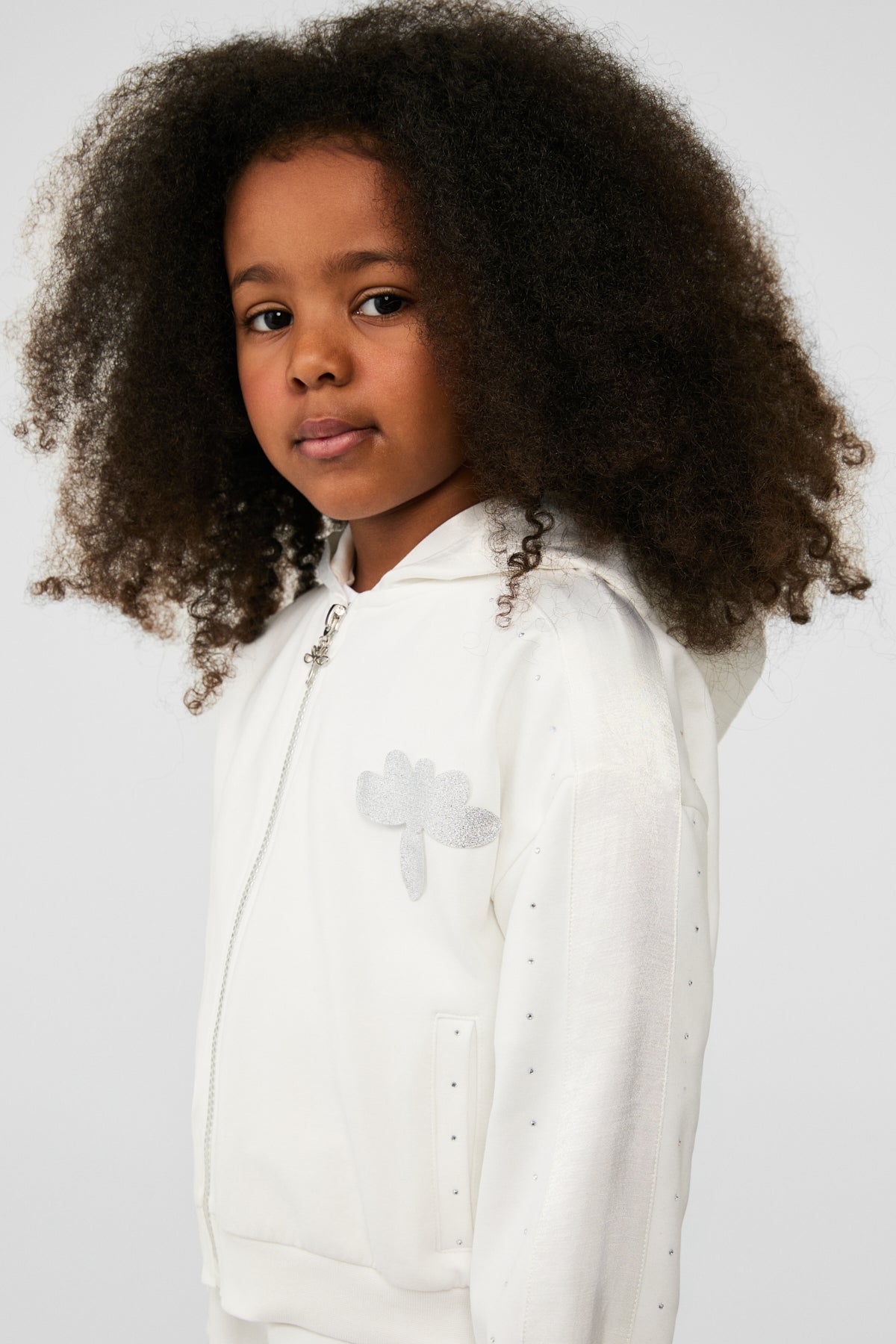 Girl White Tracksuit Top