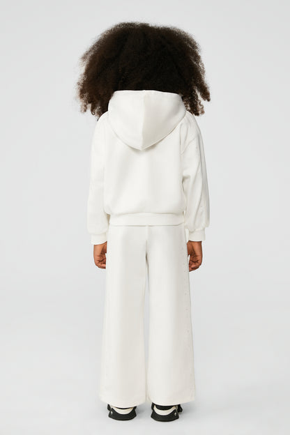 Girl White Tracksuit Top