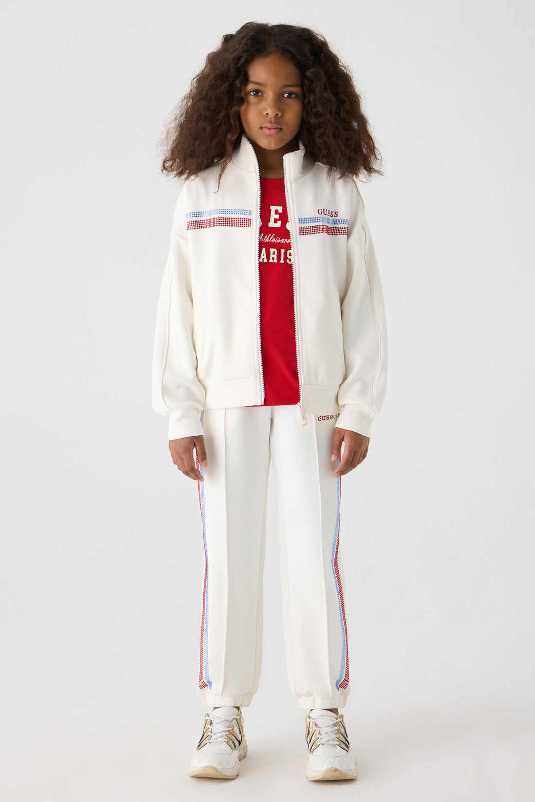 Girl White Tracksuit Top