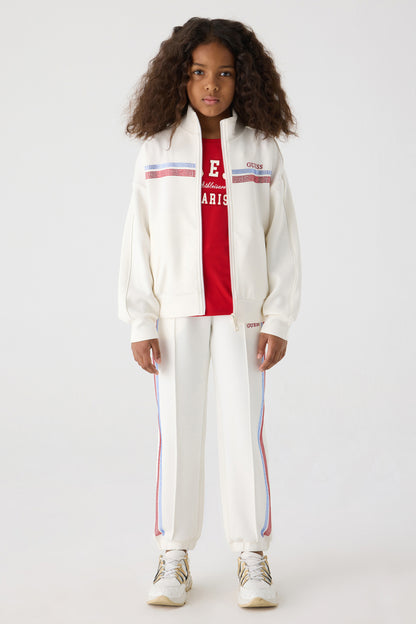 Girl White Tracksuit Top