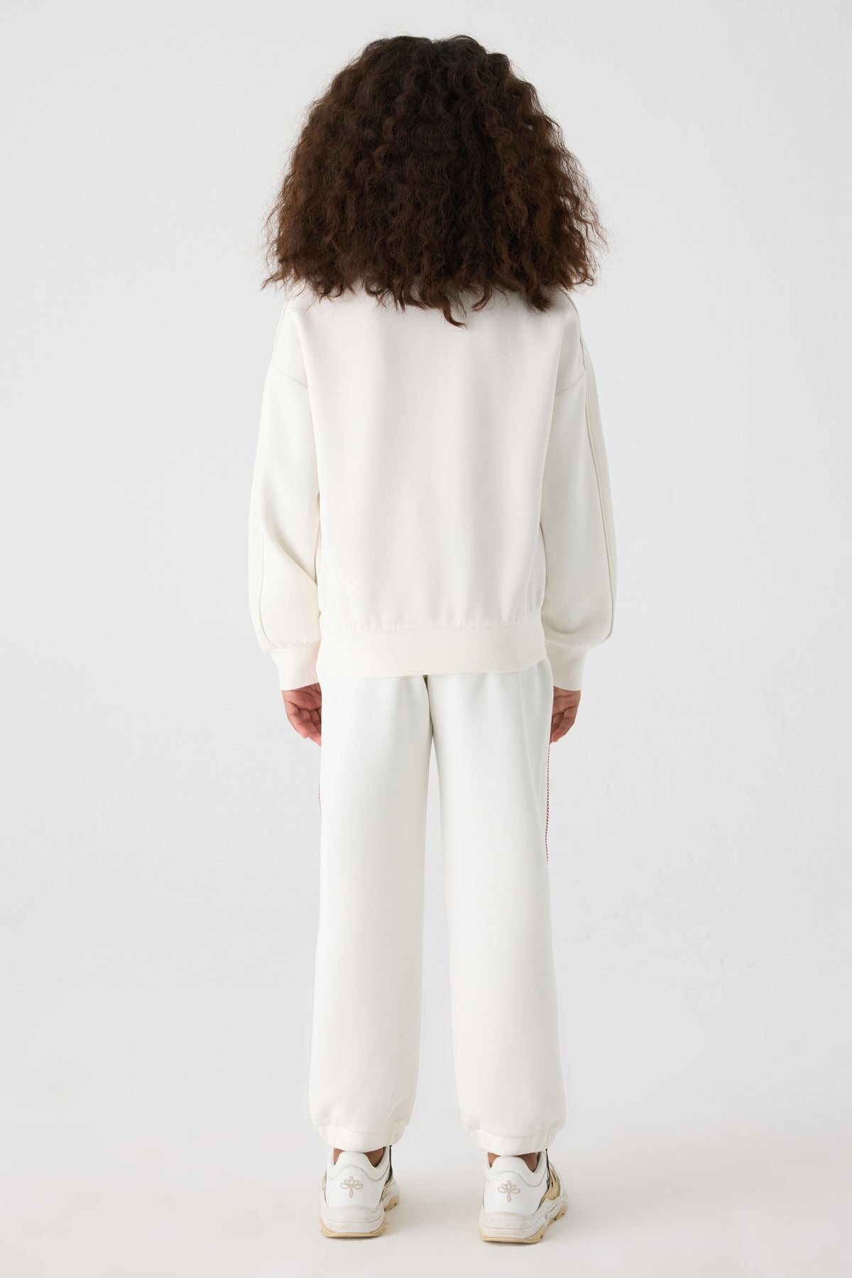 Girl White Tracksuit Top