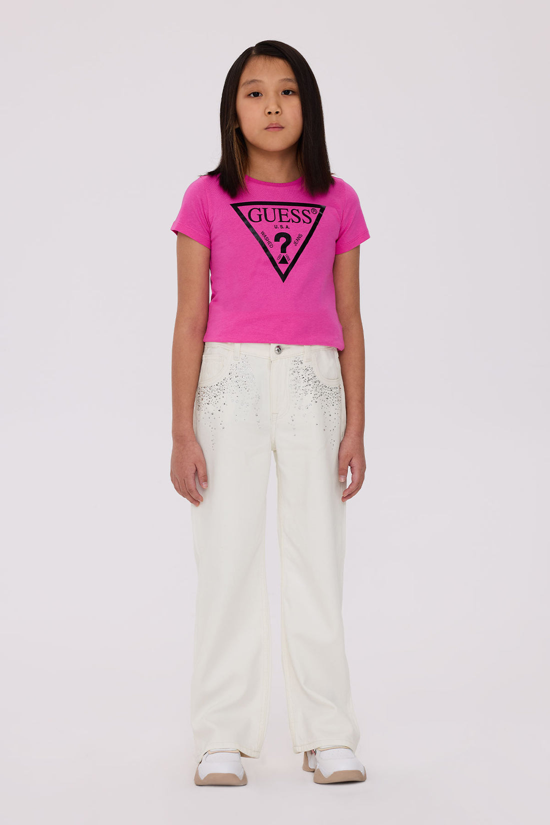 Girl White Trousers
