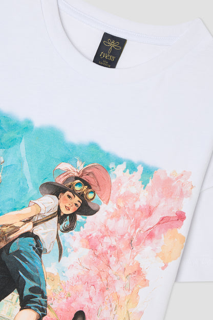 Girl White Tshirt