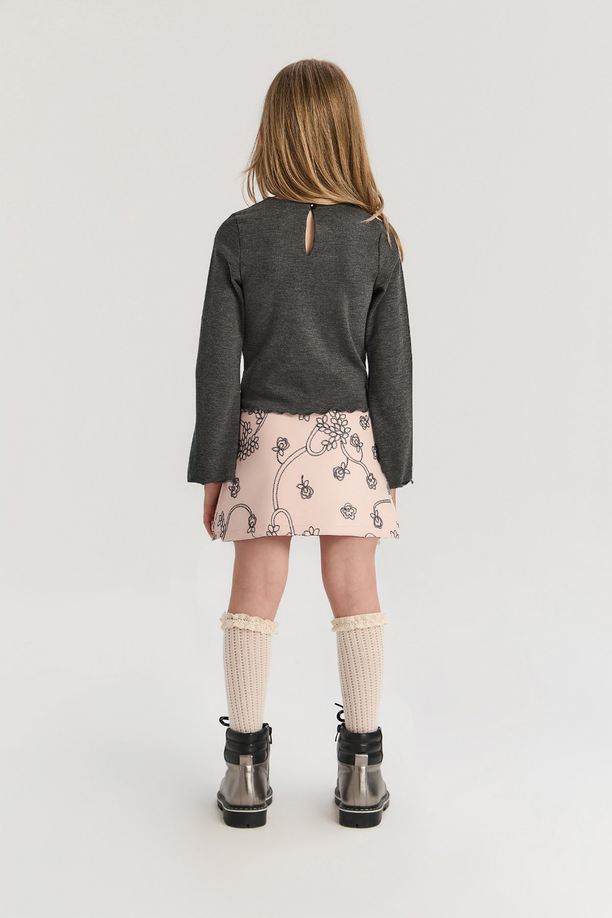 Girls Anthracite Blouse