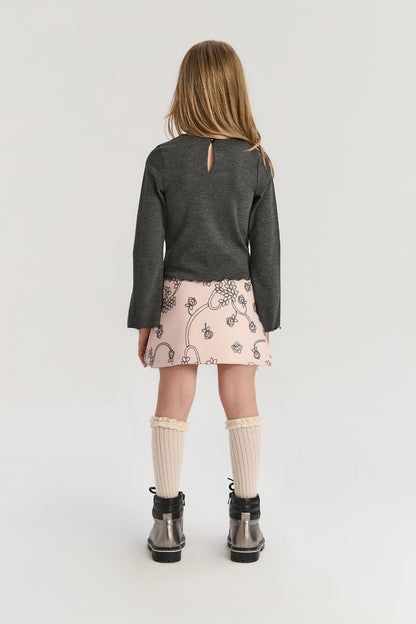 Girls Anthracite Blouse